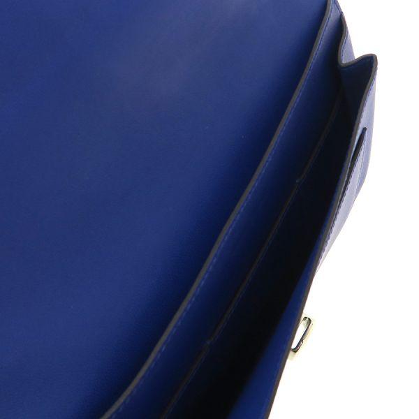 HERMES エルメス ドゴンGM ブルーアンクル スイフト シルバー金具 □P  