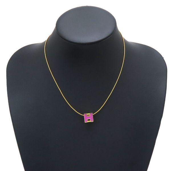 HERMES（エルメス） カージュドアッシュHキューブネックレス Bランク