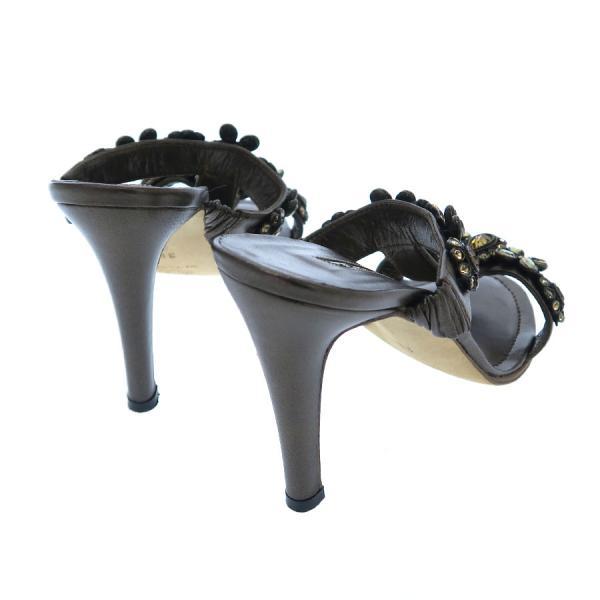 MANOLO BLAHNIK ブラックサンダル35 MANOLO BLAHNIK（マノロブラニク） サンダル Bランク. : 質屋さのや