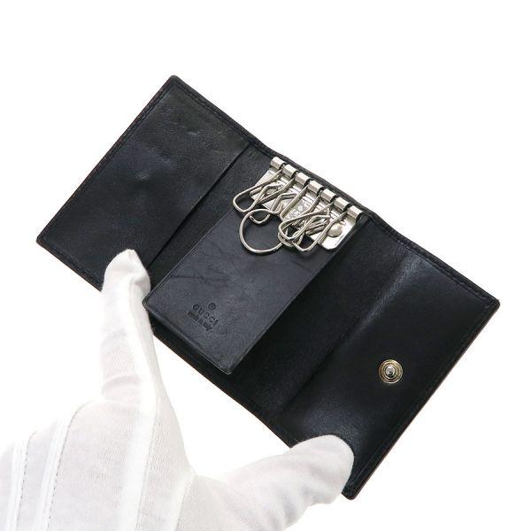 美品 GUCCI グッチ 6連キーケース レザー ブラック 黒 箱付き GUCCI（グッチ） キーケース 6連キーケース メンズ 新作 新品