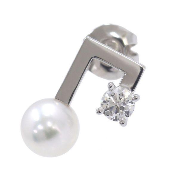 TASAKI タサキ バランスノートパールダイヤピアス/アコヤ A TASAKI タサキ バランスノートパールダイヤピアス/アコヤ A