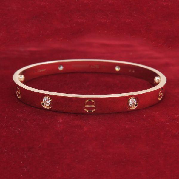 Cartier（カルティエ） ラブブレス/ハーフダイヤ(ダイヤ4P) Aランク