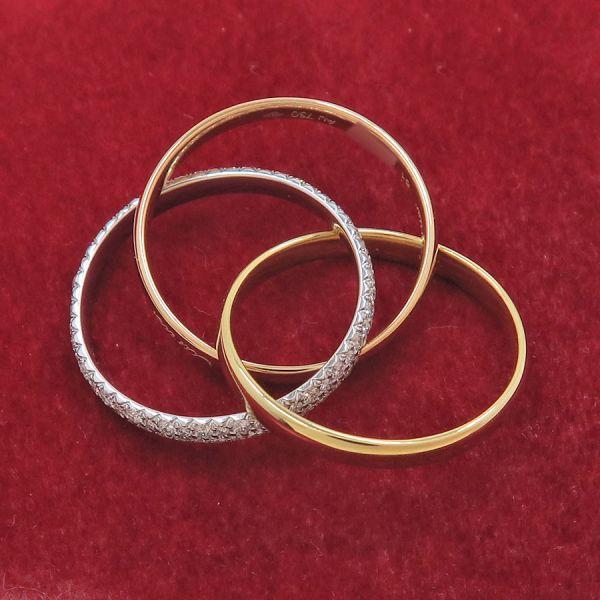 Cartier（カルティエ） トリニティリング/スモールモデル/セミパヴェ