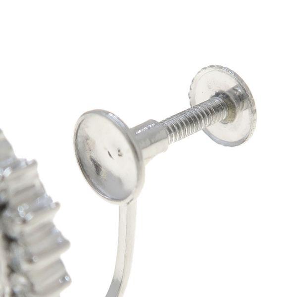 Pt900アクアマリンダイヤイヤリング  Aランク.の画像