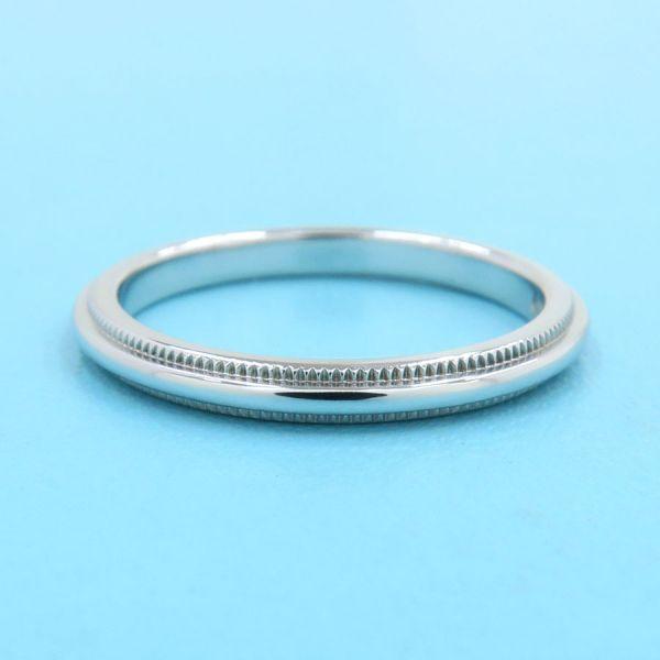 ティファニー トゥギャザーミルグレインバンドリング/2MM#9.5近辺  Aランク.の画像