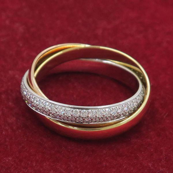 【カルティエ】トリニティリングSMモデル サイズ52(12号) Cartier（カルティエ） トリニティリング/SM/ダイヤモンド#52(日本