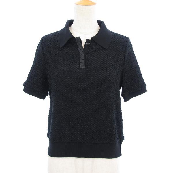 美品✨ フォクシー 半袖 ニット セーター トップス ポロ ネイビー 38 FOXEY（フォクシー） 半袖ニット Bランク. : 質屋さのや Yahoo