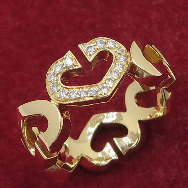 Cartier（カルティエ） Cハートリング/1モチーフダイヤ#47(日本サイズ 