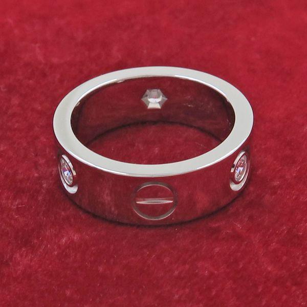 Cartier（カルティエ） ラブリング/ハーフダイヤ#46(日本サイズ6号近辺 