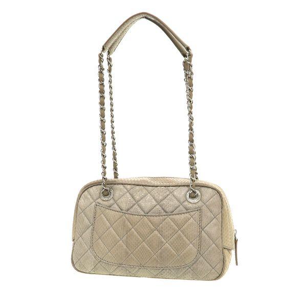【極美品】CHANELシャネル パイソンショルダーバッグ 10番台 CHANEL（シャネル） パイソンチェーンショルダー Bランク. : 質屋さの