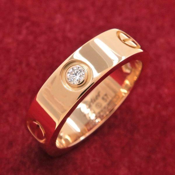 Cartier（カルティエ） ラブリング/ハーフダイヤ#57(日本サイズ16号