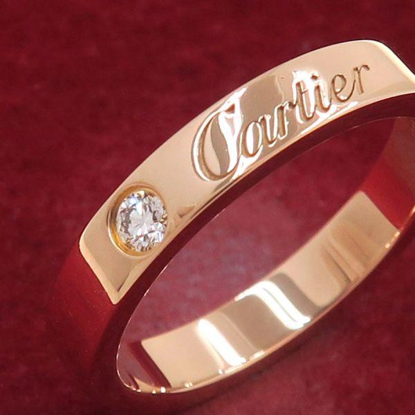 Cartier カルティエ Cドゥカルティエリング/1Pダイヤ#47(日本 Cartier カルティエ Cドゥカルティエリング/1Pダイヤ#47(日本