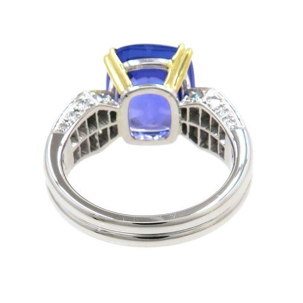 ノンブランド宝石 PT900/750YGタンザナイトダイヤリング#12.5近辺 A  