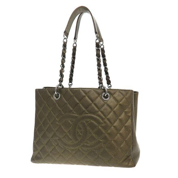 CHANEL GSTチェーントート トートバッグ シャネル GSTトート チェーン トートバッグ キャビアスキン ブラック