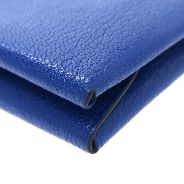 HERMES エルメス カルヴィデュオ 青 ブルー シェーブル U刻印 A