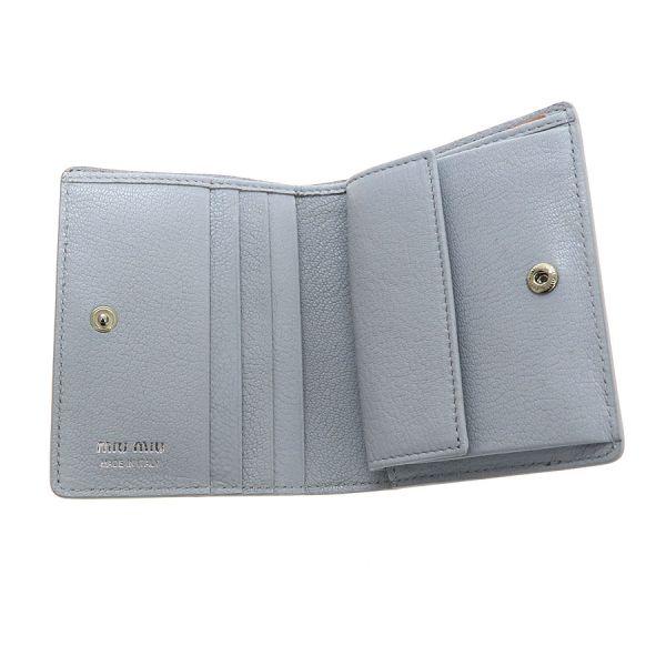 ミュウミュウ コンパクトウォレット  5MV204【Aランク】【中古】 miu miu（ミュウミュウ） コンパクトウォレット Aランク. : 質屋さのや