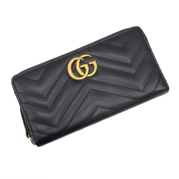 GUCCI グッチ GGモーマント・ラウンドファスナー長財布 Sランク 