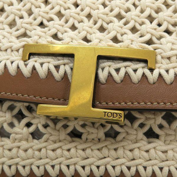 トッズ Tタイムレス･ショルダー/マクラメレース(別ロングストラップ付き)  【Aランク】【中古】 TOD'S（トッズ） Tタイムレス・ショルダー/マクラメレース(別ロング