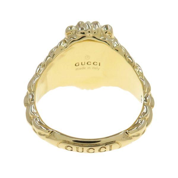 GUCCI（グッチ） ライオンヘッドリング/クロムダイオプサイド#9(日本