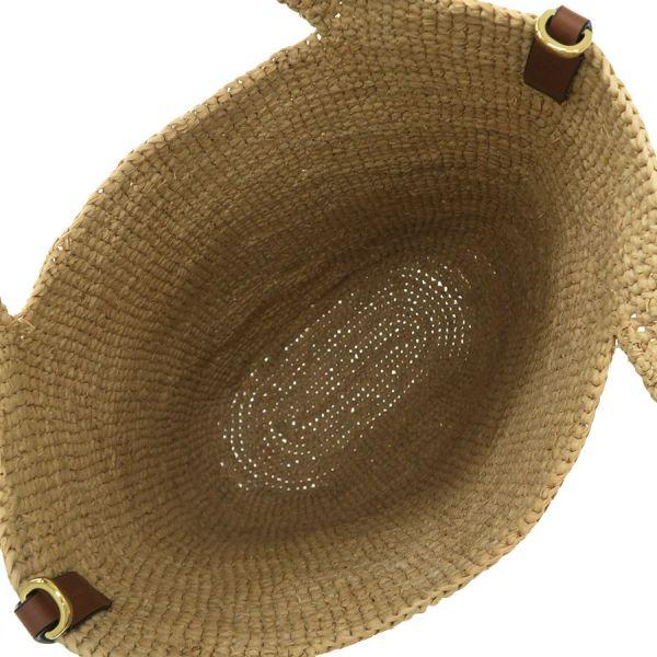 LOEWE ロエベ スリットバッグミニ(ラフィア＆カーフ) Aランク