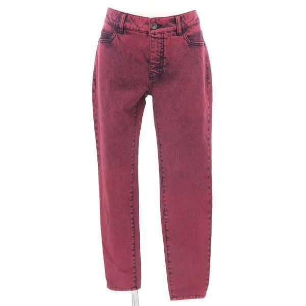 ストロベリー出品【シャネル】デニムパンツ　国内正規品 広尾店】美品 シャネル CHANEL ベルト付ワイドデニムパンツ インディゴ