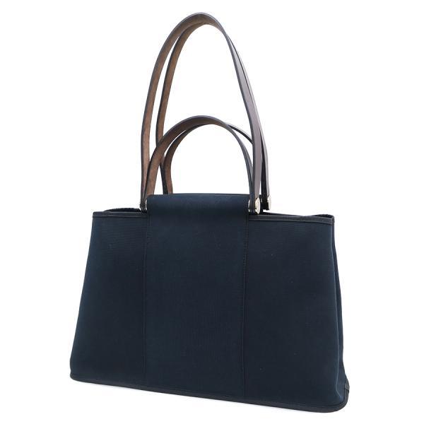 エルメス カバックエランPM 黒 トワル □L刻印 シルバー金具 Aランク  