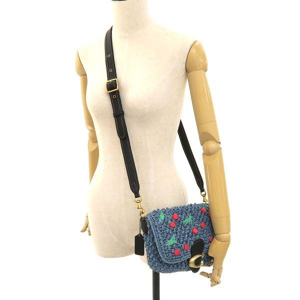 COACH（コーチ） ソフトタビーショルダーバッグウィズチェリー Aランク 