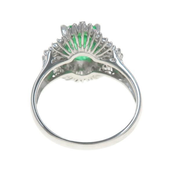 PT900エメラルドダイヤリング#12 Aランク. : y019035i : 質屋さのや 