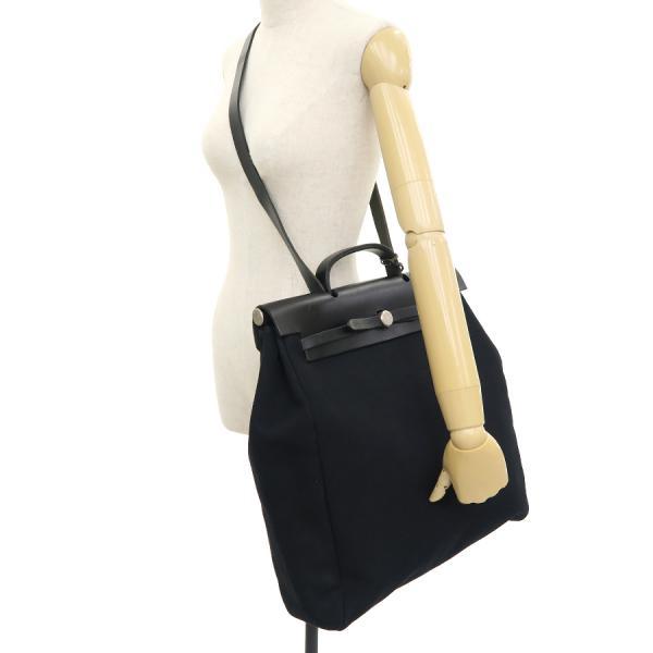 HERMES エルメス エールバッグMM 黒 トワルオフィシエ □C刻印 HERMES エルメス エールバッグMM 黒 トワルオフィシエ □C刻印