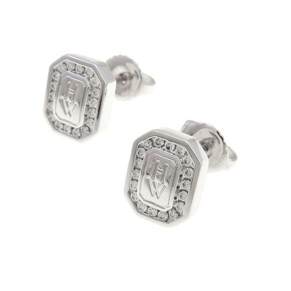 ハリー・ウィンストン（HARRY WINSTON） HWロゴピアス/ダイヤモンド A