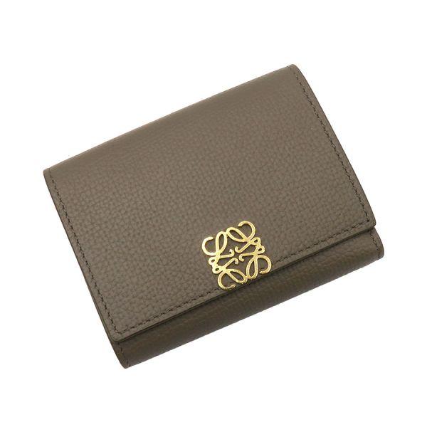 LOEWE（ロエベ） アナグラム トライフォールド ウォレット(ペブル