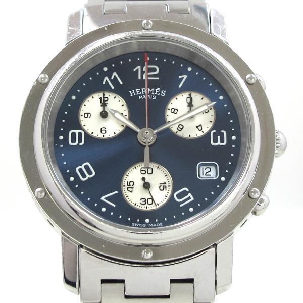 在庫一掃 エルメス 時計 Aランク クリッパークロノ エルメス メンズ腕時計