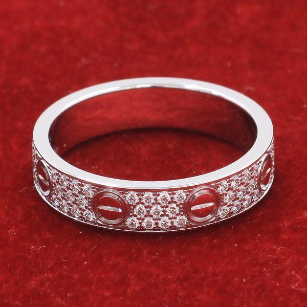 Cartier カルティエ ミニラブリング/パヴェダイヤ#49(日本サイズ Cartier カルティエ ミニラブリング/パヴェダイヤ#49(日本サイズ