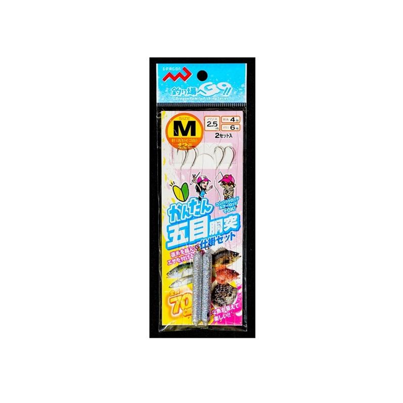 マルシン漁具(DRAGON) かんたん五目胴突仕掛けセット M : 釣具の三平