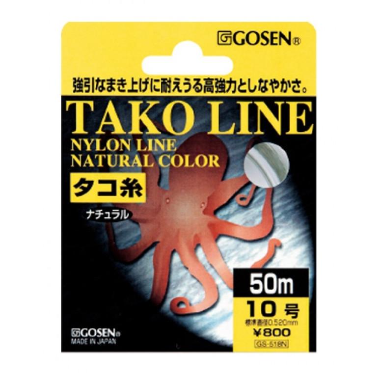 40％OFF】ゴーセン(GOSEN) ナイロンライン タコ糸 50m ナチュラル (号