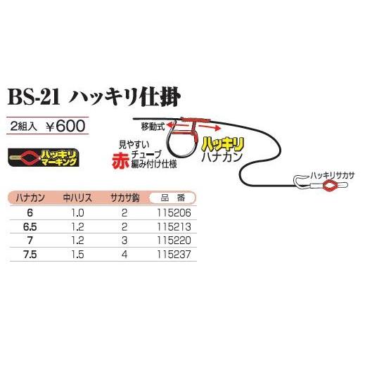 カツイチ(KATSUICHI) 友釣仕掛 BS-21 ハッキリ仕掛 (ハナカン・中