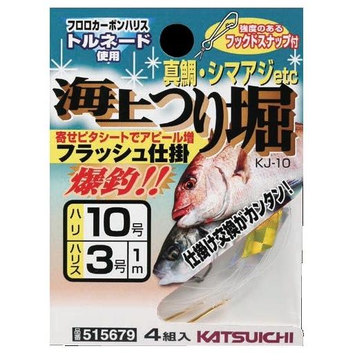 カツイチ(KATSUICHI) KJ-10 海上釣堀 フラッシュ仕掛 ハリ10/ハリス3