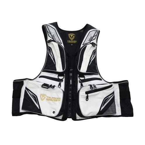 釣研(TSURIKEN) ウェア フローティングベストTV221 ホワイト M : 釣具