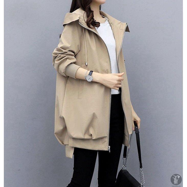 最高級 コート アウター レディース フード付き ブルゾン ジャンパー マウンテンパーカー 裏地あり 羽織り ファスナー ジップアップ 体型カバー 無地 Simbcity Net