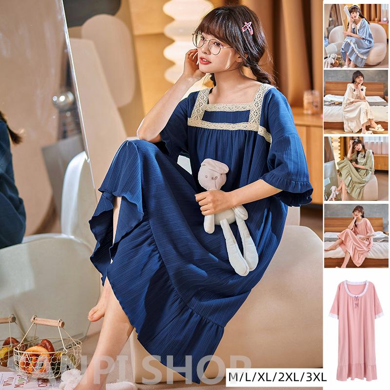 ワンピース 寝巻き パジャマ レディース寝間着 ホームウェア 可愛い ルームウェア 半袖 夏 部屋着 涼しい Gdcke K サンピヤフーショップ 通販 Yahoo ショッピング