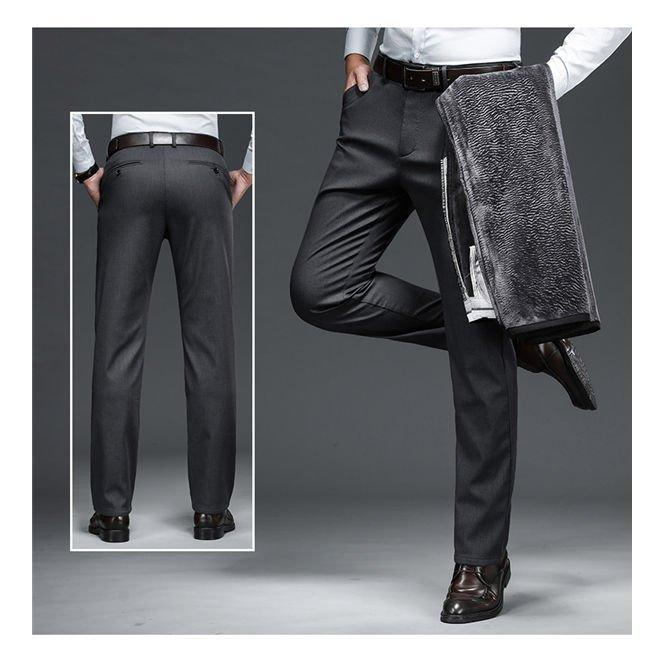 スラックス メンズ 暖パン ビジネススラックス ストレッチパンツ 厚手 暖かい 冬服 冬ズボン 紳士 ビジネス 通勤用 秋冬 送料無料 記念日