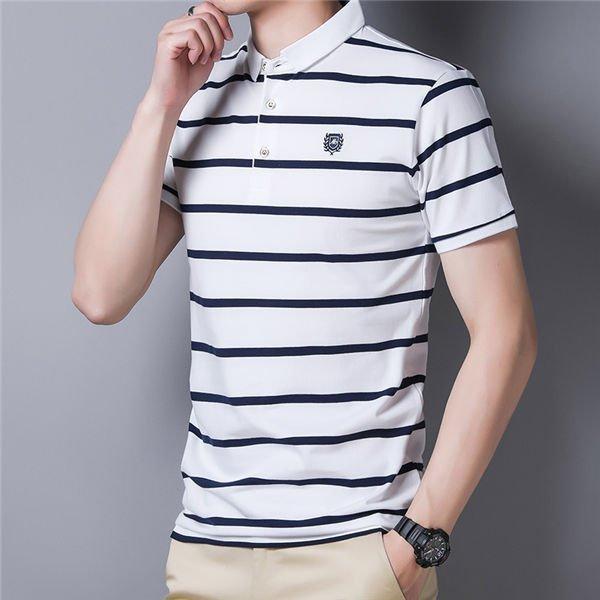 ファッション エバニュー ポロシャツ メンズ ゴルフウェア ドライポロシャツ ストライプ柄 半袖ポロシャツ メンズポロシャツ 涼しい お兄系ポロシャツ ポロ 肌着 リゾート 送料無料 G2kumbd8qv Www Totenka Com