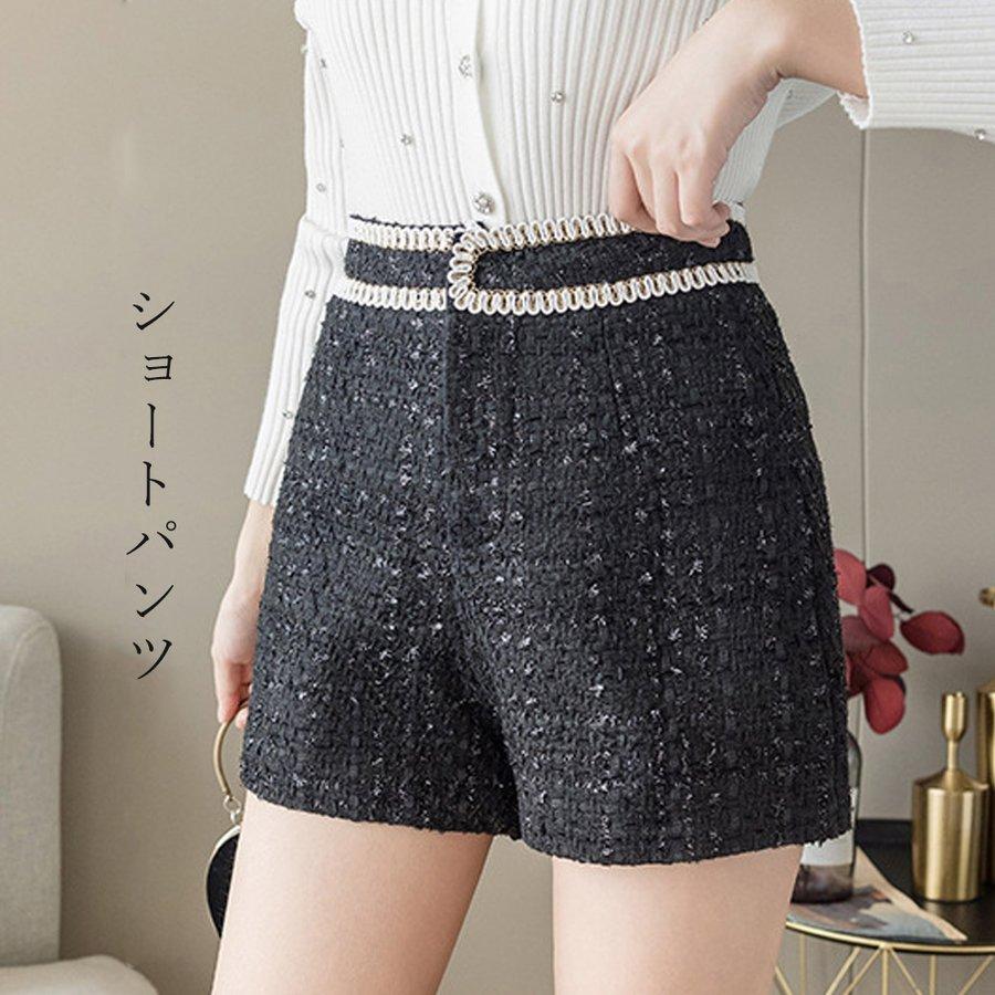 ショートパンツ レディース ツイード風ショートパンツ ハイウエスト 短パン きれいめ シンプル ハーフパンツ かわいい ネコポス可 Pqpldjkdow Superopticas Com