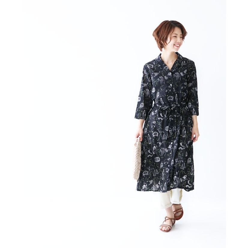 残りわずか 新品 キルキー 星座柄 前開きシャツワンピース 袖ロールアップ フリーサイズ 最新の激安 Villa Saintantoine Com