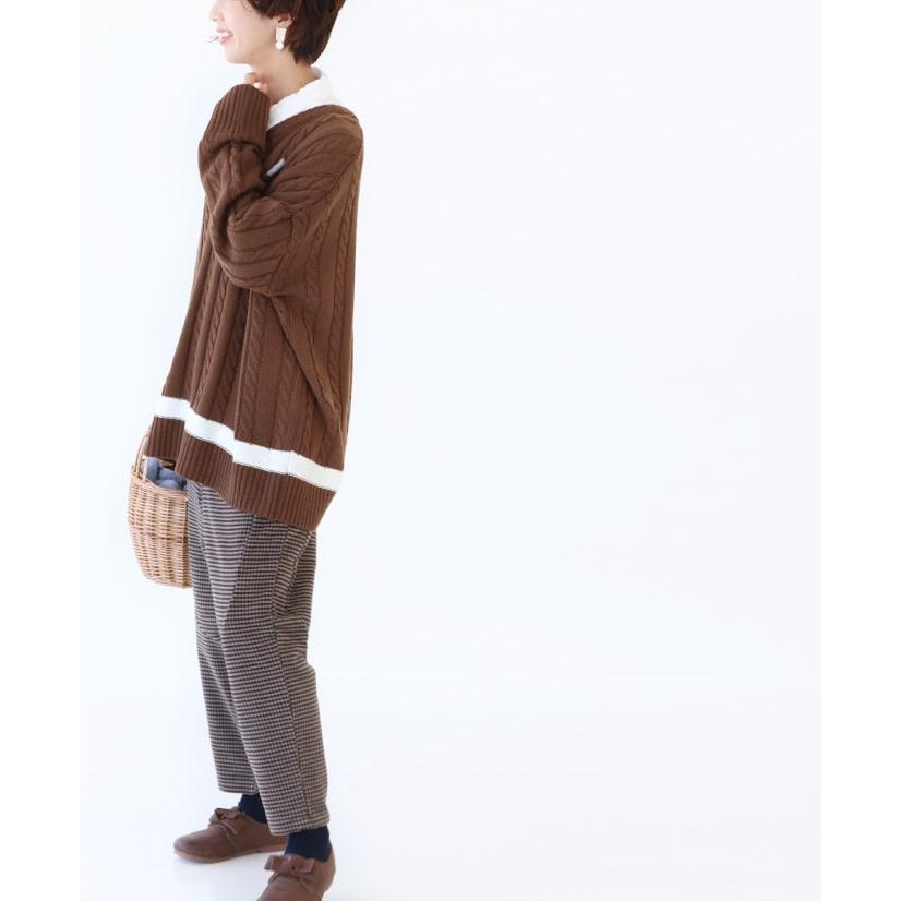 この季節こそ履きたいチェック パンツ ボトムス カジュアル チェック 柄 ブラウン 茶色 ズボン ネイビー 紺 ゆったり あったか B Sanpo 通販 Yahoo ショッピング