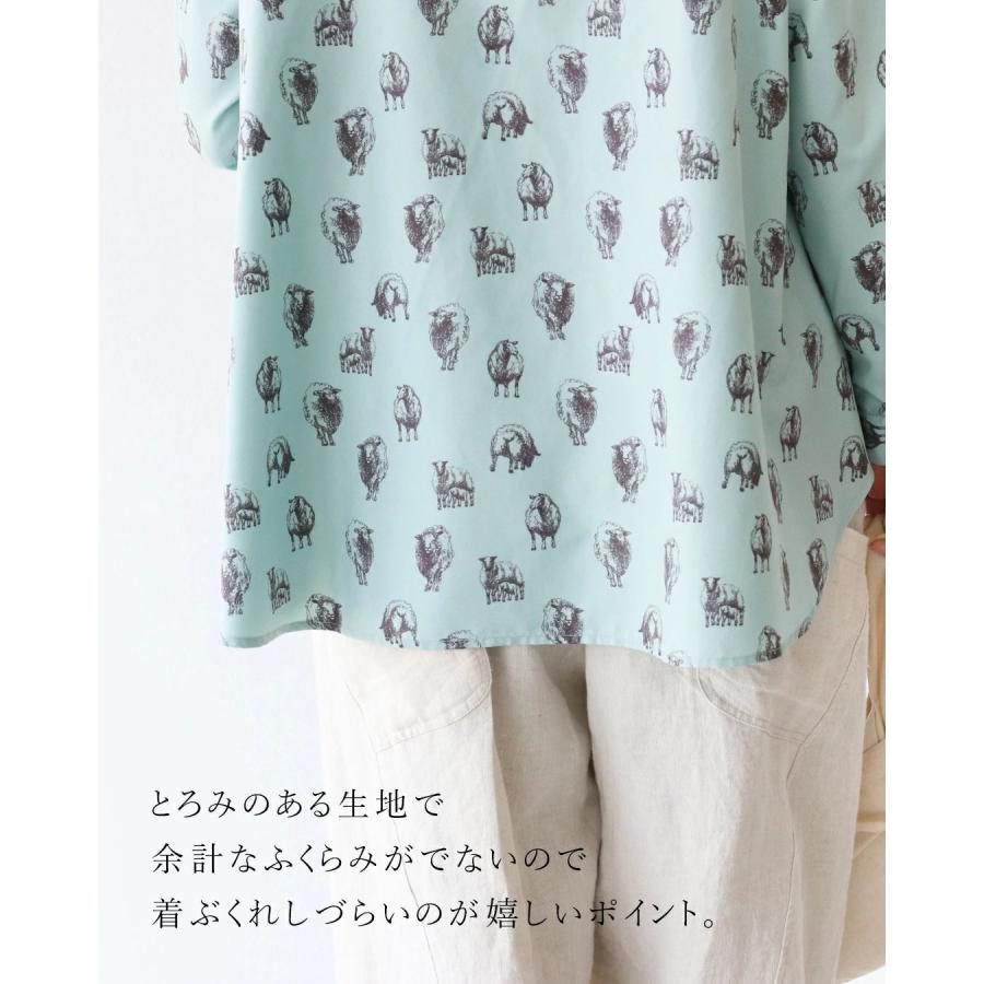sanpo kuschel ひつじさんのブラウス トップス 体型カバー sanpo kuschel ひつじさんのブラウス トップス 体型カバー