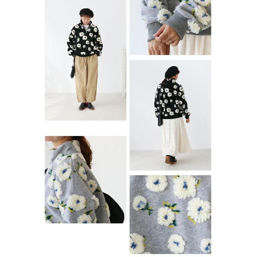 sanpo kuschel ぽこぽこ可愛いボア花トップス b13575jb ボア sanpo kuschel ぽこぽこ可愛いボア花トップス b13575jb ボア