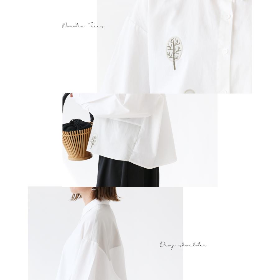 sanpo kuschel 淡い配色と北欧の木々刺繍ブラウス 返品交換送料 sanpo kuschel 淡い配色と北欧の木々刺繍ブラウス 返品交換送料