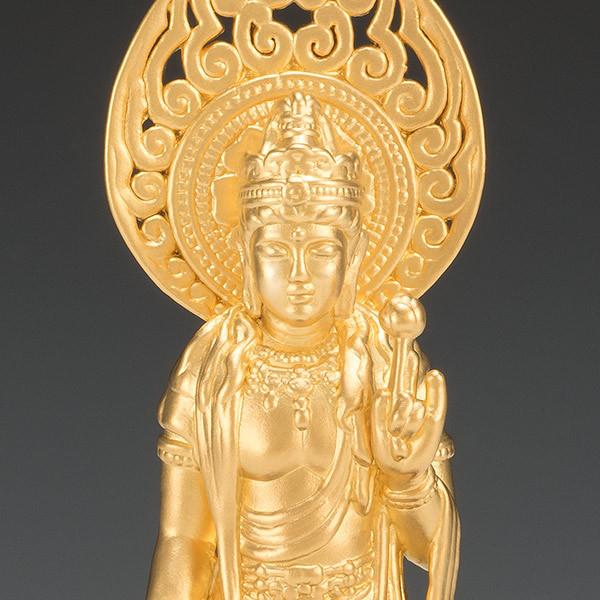 SG-1020 純金製 聖観音菩薩像 立像(中)の画像