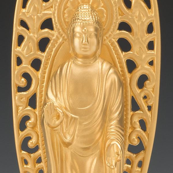 SG-1008 純金製 阿弥陀如来像 立像(中)の画像